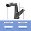 Pull Down Bathroom Sink Faucet With 3 Water Modes And Stainless Steel Construction - Gunmetal Black - Image 3