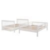 Full Over Full Stairway Bunk Bed With Twin Size Trundle, Storage And Guard Rail For Bedroom - White - Image 5