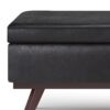Owen - Lift Top Large Coffee Table Storage Ottoman - Distressed Black - Image 5