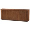 Contemporary Sideboard Storage Cabinet TV Stand With Wave Pattern - Walnut - Image 8