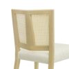 Mid Century Rattan Dining Chair Without Arms (Set of 2) - Beige / Natural Ash - Image 9
