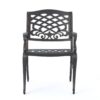 Luminea - Outdoor Aluminum Dining Chair With Scroll Design, Lattice Pattern And Cabriole Legs - Copper - Image 5