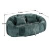 Bean Bag Sofa Lazy Sofa Durable Comfort Lounger High Back Chair For Indoor & Outdoor Use - Emerald - Image 3