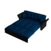 Queen Pull Out Sofa Bed, 3 In 1 Convertible Sleeper Tufted Sofa & 2 Soft Pillows - Blue - Image 12