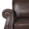 Contemporary Loveseat With Nailhead Trim - Dark Brown - Image 11