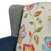 Anya - Boho Chic Wingback Accent Arm Chair - Floral / Leopard / Blue Teal / Yellow Gold - Image 5
