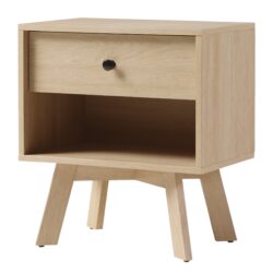 Mid-Century Modern Minimalist 1 Drawer Nightstand - Coastal Oak