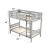 Edah - Twin Twin Bunk Bed - Gray - Image 5