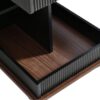 Adjustable End Table With Wheels, Modern Multifunctional Sofa Side Table With Lift Top, 360°Rotating Top And Storage Space For Living Room, Small Space - Black / Brown - Image 15