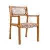 Outdoor Dining Chair (Set of 2), Patio Chairs, Teak Acacia Wood - Light Brown - Image 10