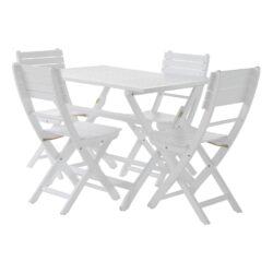 Positano - Foldable Dining Set - White