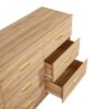 9 Drawer Dresser For Bedroom Ample Storage, Sturdy & Safe - Natural - Image 4