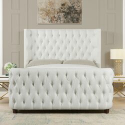 Brooklyn - Queen Tufted Panel Bed Headboard And Footboard Set - Antique White