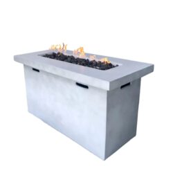 Reinforced - Propane Outdoor Fire Pit Table - Natural / White