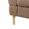 Luxurious And Comfortable Upholstered Sofa With Golden Legs And Pillows For Living Room And Reception Area - Brown - Image 8