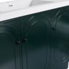 Contemporary 48" Freestanding Bathroom Vanity With Soft Close Cabinet Doors, Excluding Sink - Dark Green - Image 18
