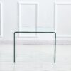 Small Clear Glass Side & End Table, Tempered Glass End Table Small Coffee Table - Transparent - Image 10