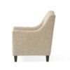 Elegant Upholstered Armchair With Ottoman Set - Beige - Image 11