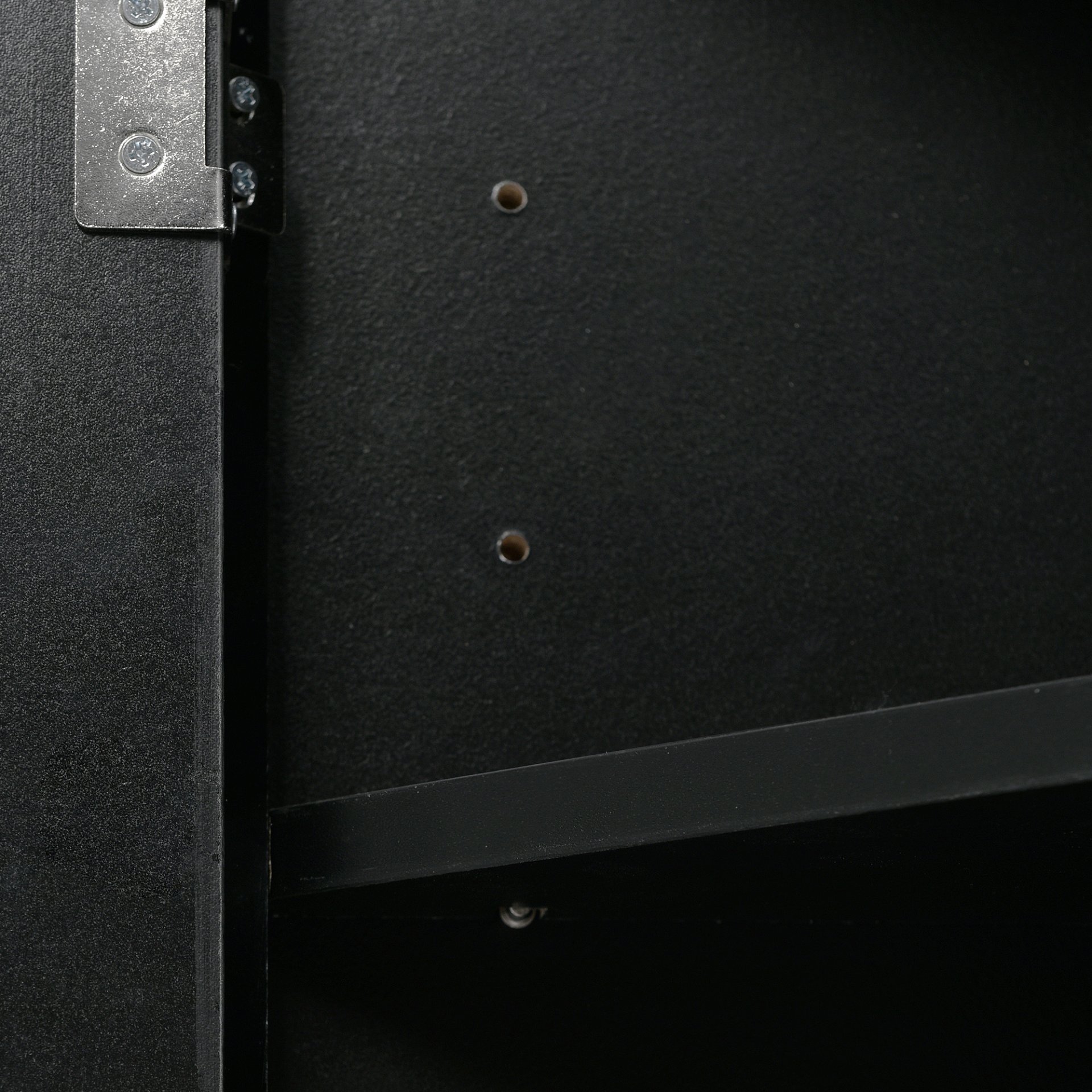 Triangle Bathroom Storage Cabinet With Adjustable Shelves, Freestanding Floor Cabinet For Home Kitchen - Black - Image 16