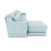 3 Seater Chenille Sofa With Movable Ottomans High Resilience Sponge Easy Install - Sky Blue - Image 23