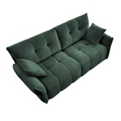 Premium 2 Seater Sofa Ergonomic Design With High Resilience Foam Cushions, Modern Fabric Upholstery - Green