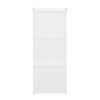 Wardrobe With 3 Drawers High Wardrobe Armoire With Rattan For Living Room Organizer - White - Image 11