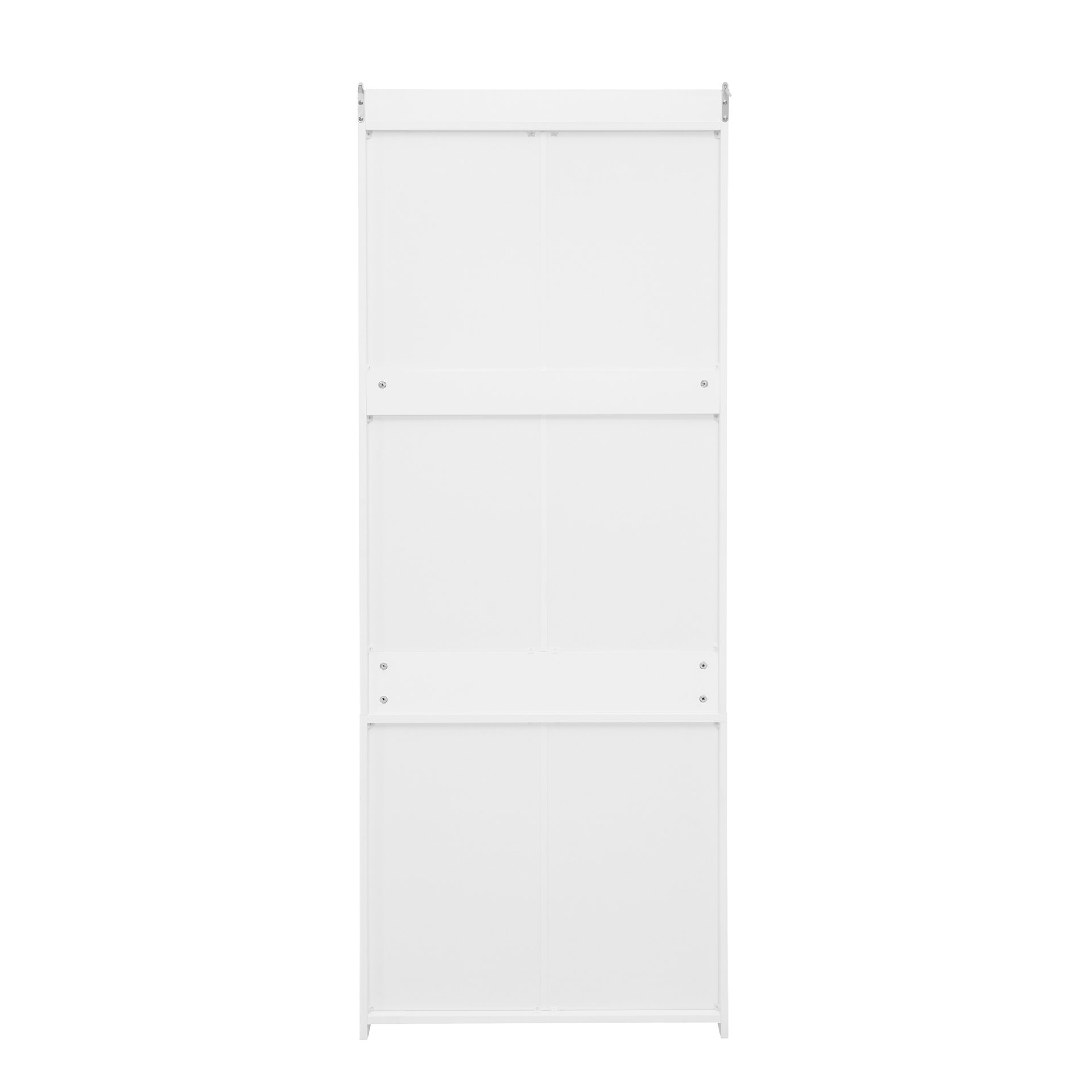 Wardrobe With 3 Drawers High Wardrobe Armoire With Rattan For Living Room Organizer - White - Image 11