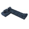 Modern Oversized Modular Sectional Sofa, Sparkling Chenille Fabric Soft Cushion Sofa With 6 Pillows, 6 Pieces Diy Combination Tufted Sofa, No Assembly Required - Blue - Image 19