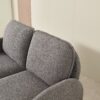 Loveseat Sofa Small Couch For Living Room, Sherpa Fabric Upholstered Loveseat Sofa Couch, Small Loveseat Sofa For Apartment, Bedroom - Gray - Image 9