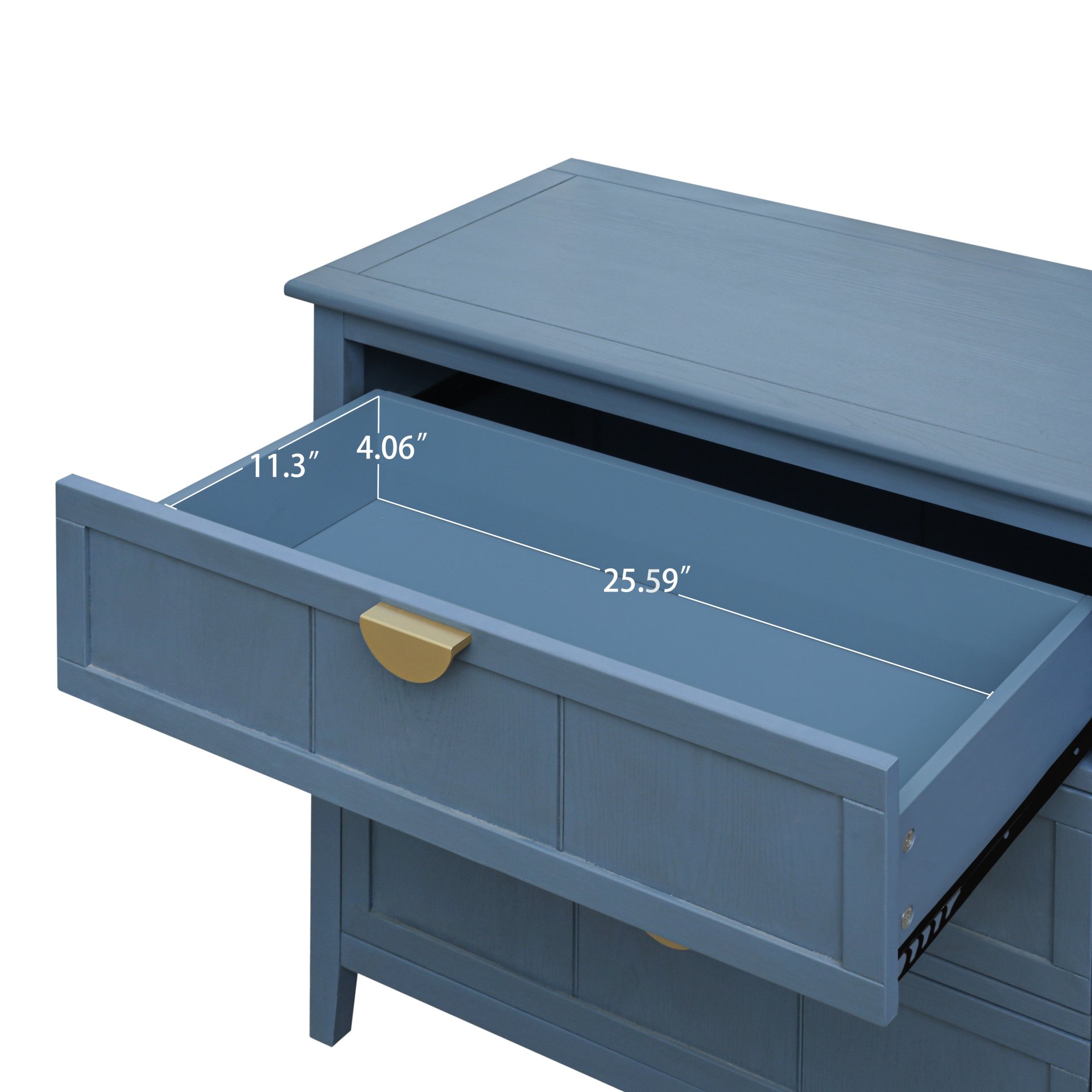 3 Drawer Cabinet For Bedroom - Blue - Image 6