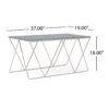 Modern Glam Marble Coffee Table With Gold Base - Green - Image 3