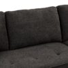 Modern L-Shape 3 Seat Reversible Sectional Couch, Pull Out Sleeper Sofa With Storage Chaise And 2 Stools For Living Room Furniture Set - Charcoal Gray - Image 23