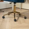 Modern Home Office Desk Chair With Adjustable Height And Swivel Wheels - Navy - Image 13