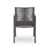 Outdoor Modern Aluminum Dining Chair With Rope Seat (Set of 2) - Gray / Dark Gray - Image 9