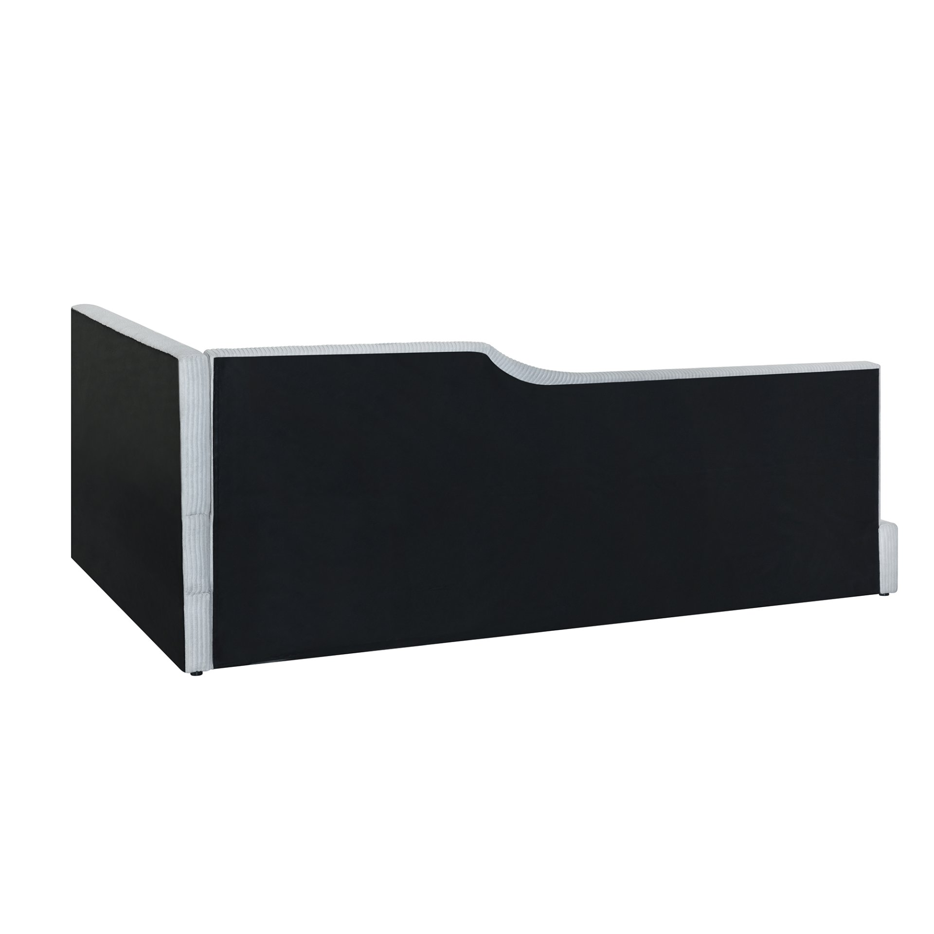 Twin Size L Shaped Upholstered Daybed - Gray - Image 12