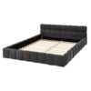 Modern Queen Size Platform Bed Frame With Thick Upholstered With Headboard - Dark Gray - Image 10
