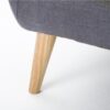Mid Century Modern Loveseat Sofa With Button Tufted Backrest - Dark Gray - Image 13