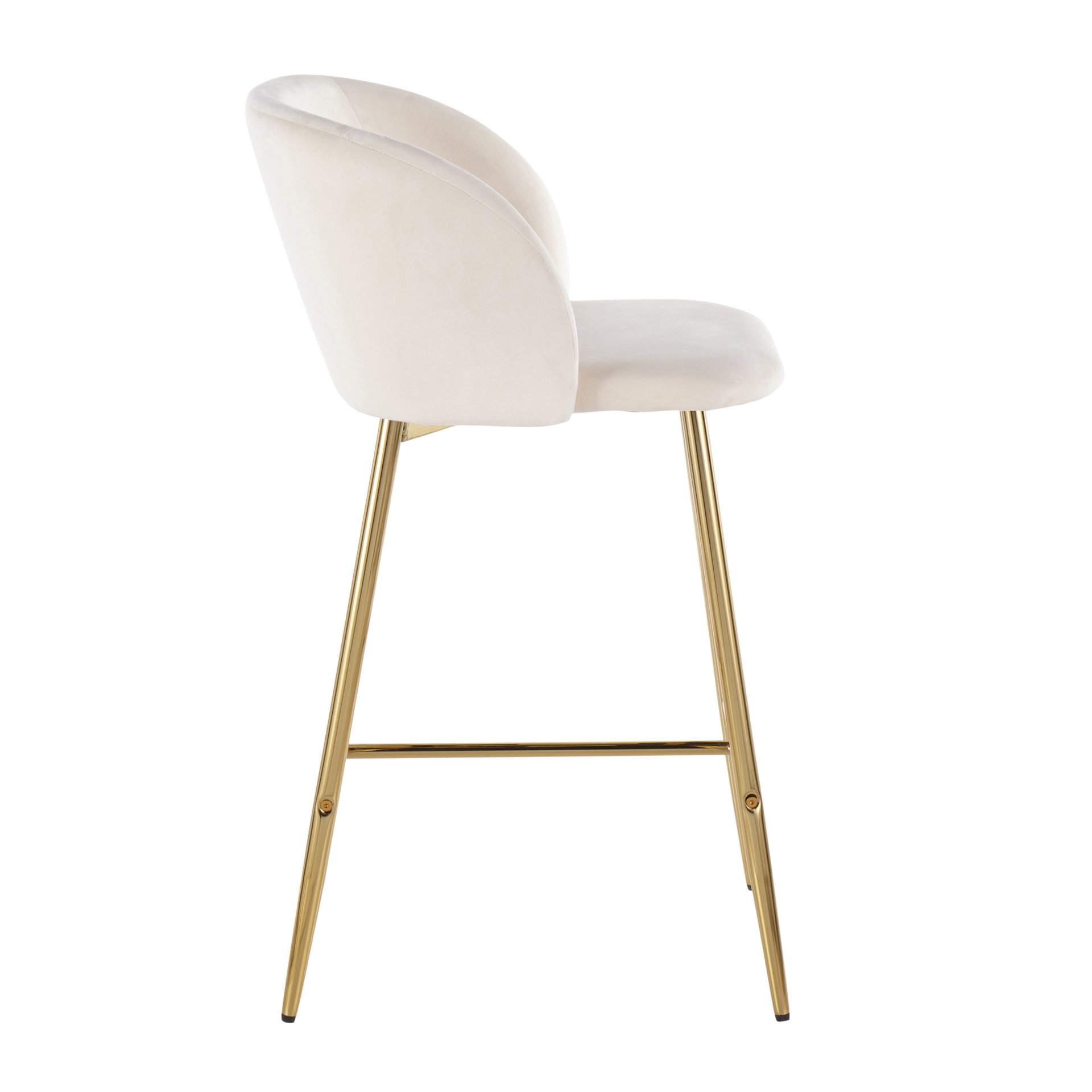 Fran - Contemporary Counter Stool (Set of 2) - Gold / Cream - Image 3