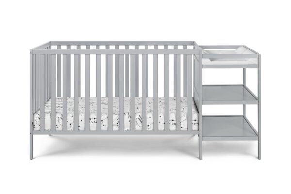 Palmer - 3 In 1 Convertible Crib, Changer Combo - Gray