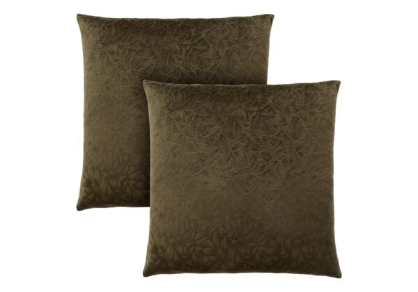 Pillows, Square, Insert Included, Decorative Throw, Hypoallergenic Polyester, Modern (Set of 2) - Green