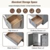 36" Shaker Free Standing Bathroom Vanity Cabinet With Sink, Soft Close Drawers, Soft Close Doors - Gray - Image 6