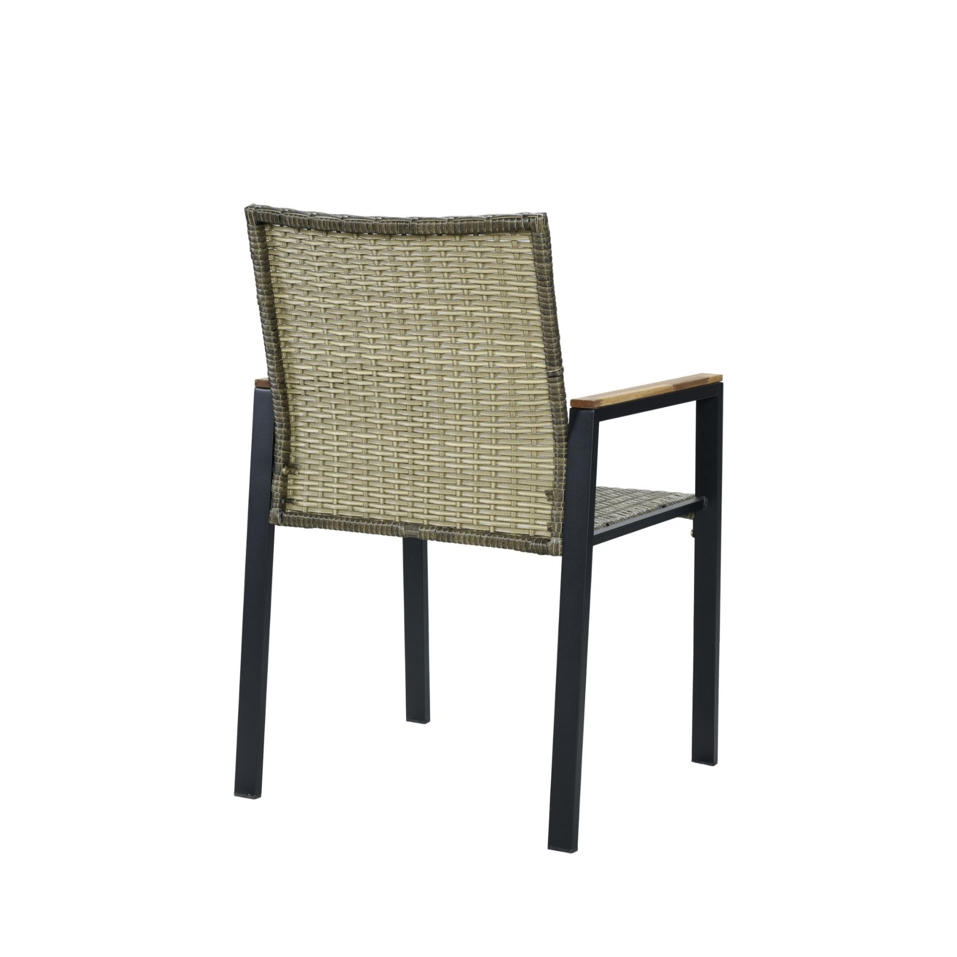 All Weather 7 Piece Patio Dining Table Set With Umbrella Hole - Brown / Gray - Image 20