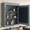 Wall Mounted Bathroom Storage Cabinet With Mirror, Medicine Cabinet With Height Adjustable Shelf, Over The Toilet Space Saver Cabinet - Gray - Image 23