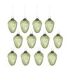 Tear Drop Ornament, Decorative Hanging Christmas Tree Ornaments For Holiday Party Decorations (Set of 12) - Green - Image 2
