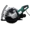 Portable Electric Corded Circular Concrete Saw 14" Wet / Dry Cutter 2600W Green Steel With Water Line & Guide Roller - Green - Image 2
