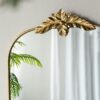 Arched Mirror With Metal Frame, Wall Mounted Mirror For Living Room Bedrrom - Gold - Image 5