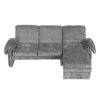 Convertible Futon Sofa Bed Futon Sofa Couch With An Adjustable Backrest, A Reversible Chaise Lounge And 2 Removable Armrest Pillows For Living Room - Gray - Image 13