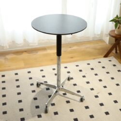 Movable Adjustable Bar Table Pub Table 360 Swivel Counter Bar Height Aluminum Star Base Movable For Stand Desk Bistro Table Dining Room Home Kitchen Table - Black