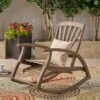 Outdoor Reclining Rocking Chair - Gray - Image 2