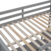 Full Over Full Bunk Bed With Desk - Gray - Image 8